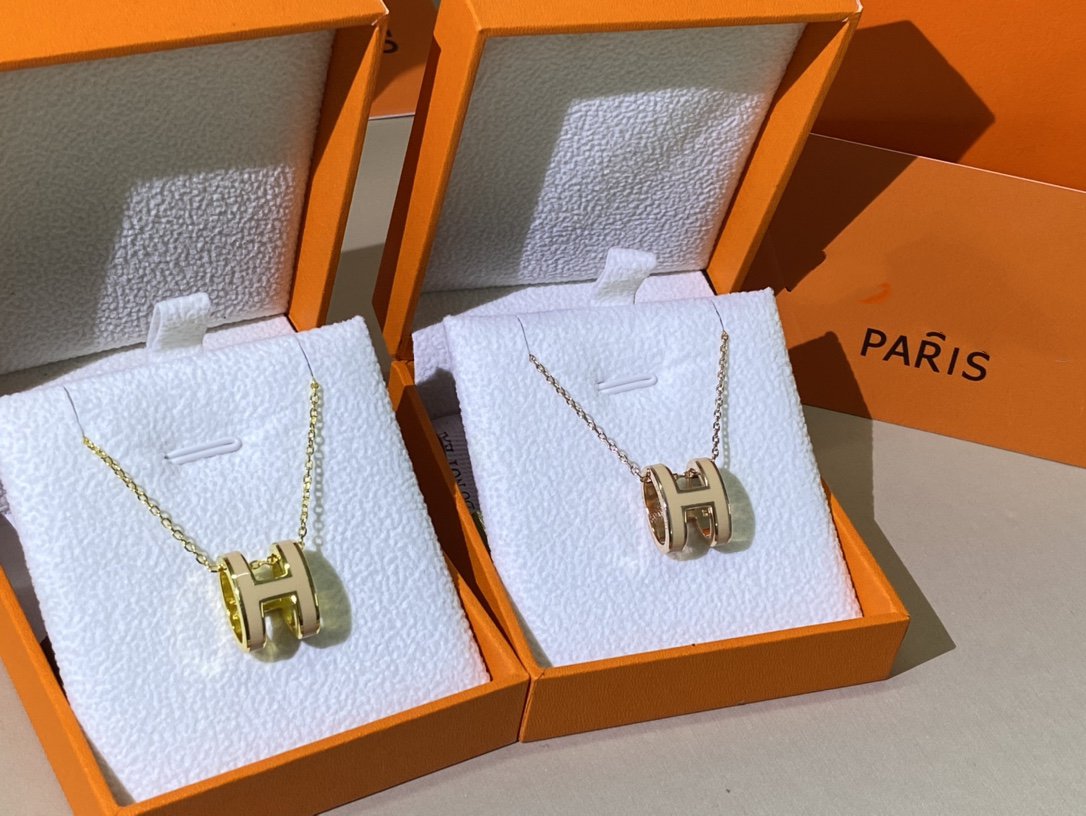 [⭐Glow]HM CLIC YELLOW ENAMEL GOLD NECKLACE