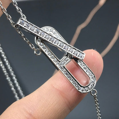 [⭐Glow]HM NECKLACE PLATINUM ROSE GOLD DIAMOND