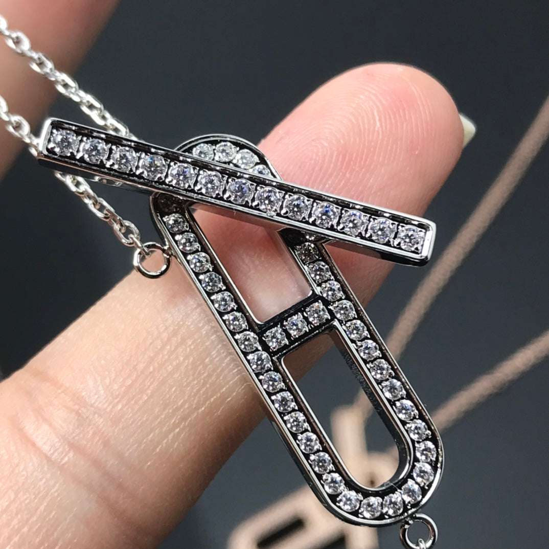 [⭐Glow]HM NECKLACE PLATINUM ROSE GOLD DIAMOND