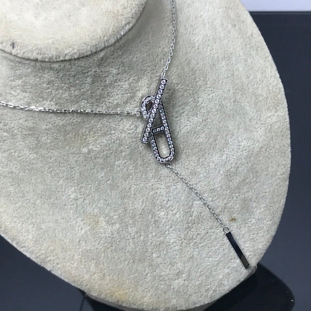 [⭐Glow]HM NECKLACE PLATINUM ROSE GOLD DIAMOND