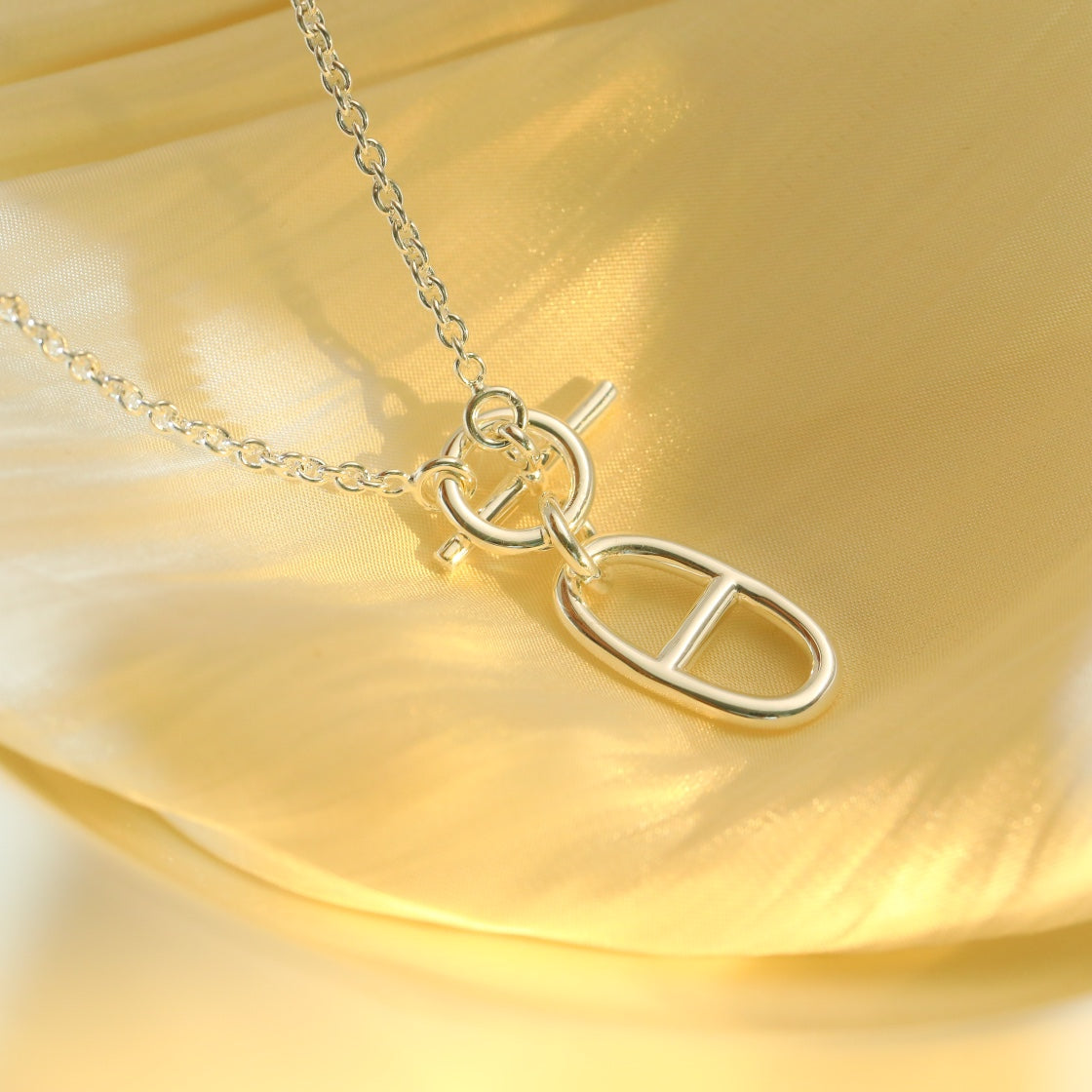 [⭐Glow]HM CHAINE D'ANCRE PENDANT NECKLACE STERLING SILVER