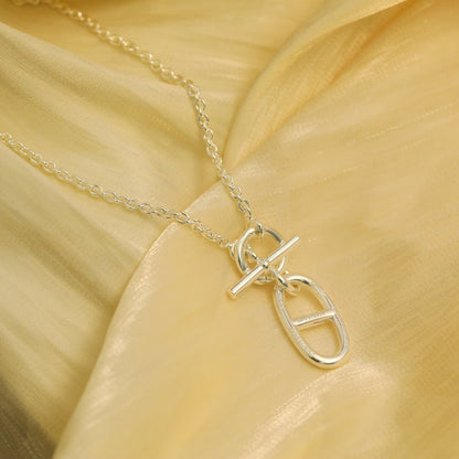 [⭐Glow]HM CHAINE D'ANCRE PENDANT NECKLACE STERLING SILVER