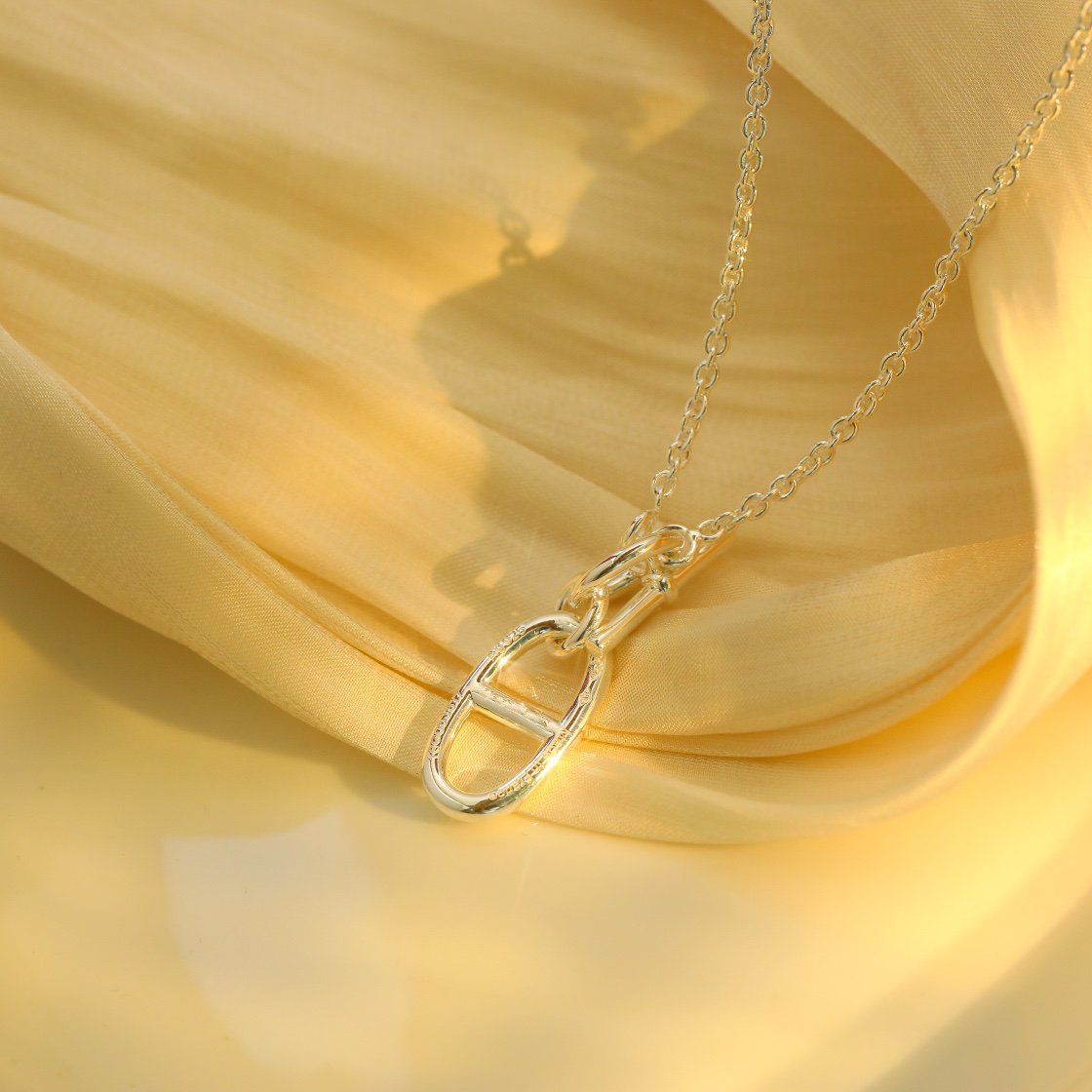 [⭐Glow]HM CHAINE D'ANCRE PENDANT NECKLACE STERLING SILVER