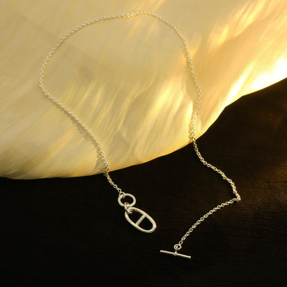 [⭐Glow]HM CHAINE D'ANCRE PENDANT NECKLACE STERLING SILVER