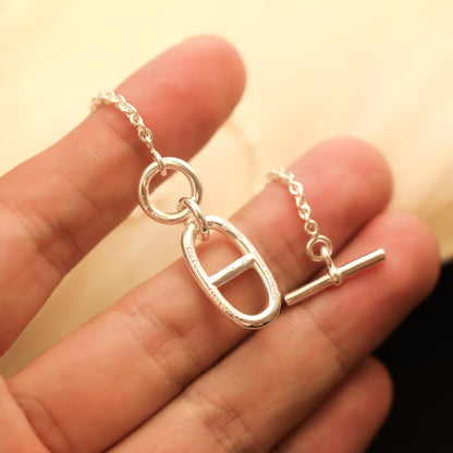 [⭐Glow]HM CHAINE D'ANCRE PENDANT NECKLACE STERLING SILVER