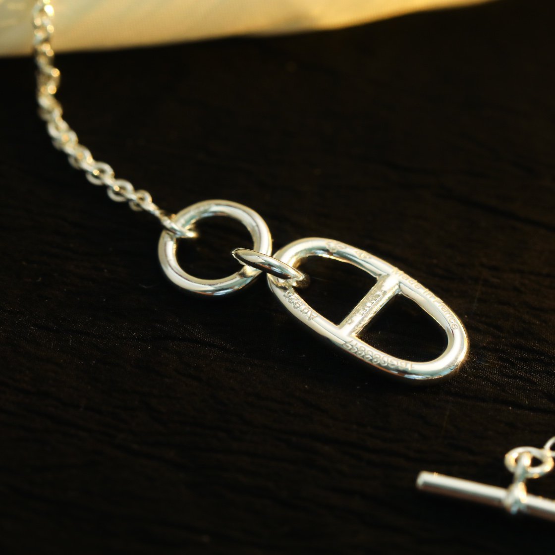 [⭐Glow]HM CHAINE D'ANCRE PENDANT NECKLACE STERLING SILVER