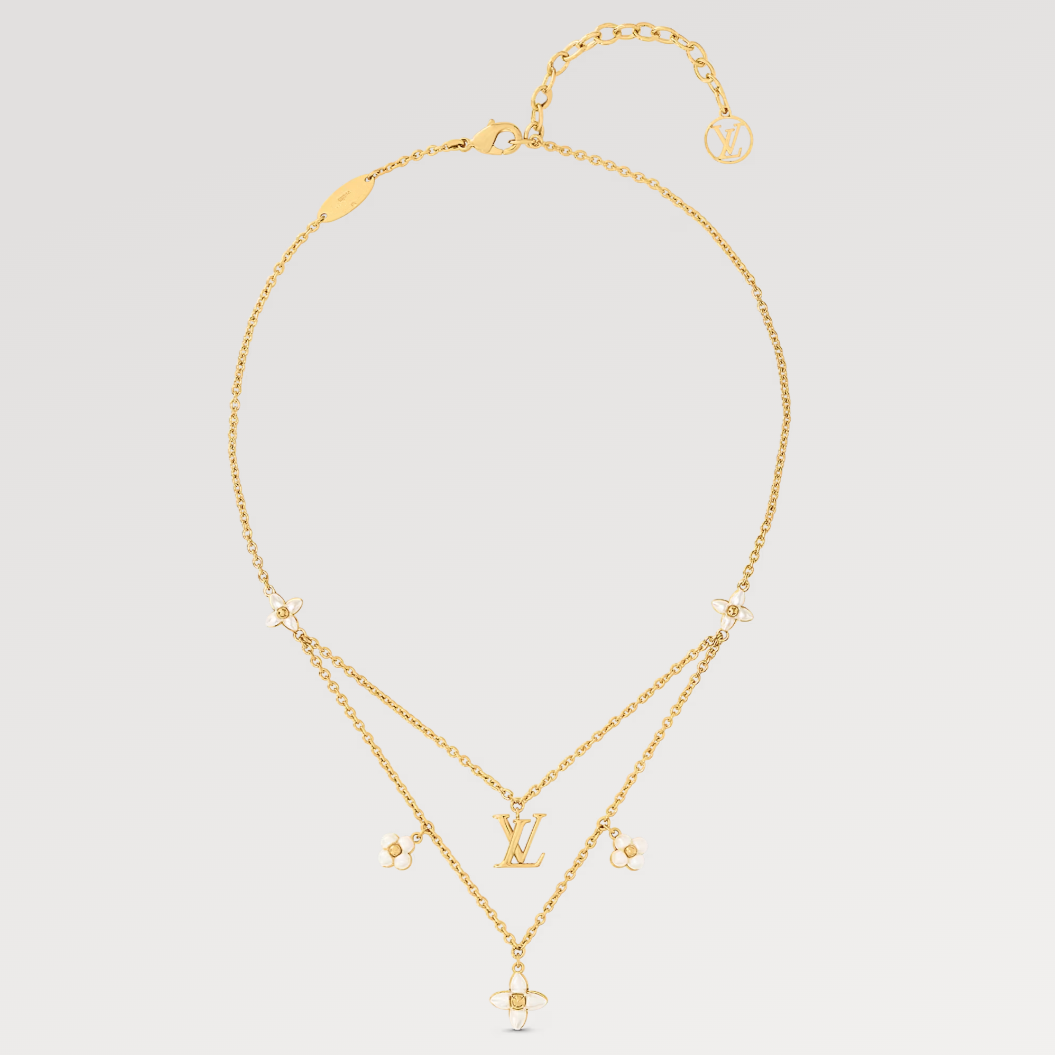 [⭐Glow]FLOWERGRAM GOLD MOP DOUBLE ROW NECKLACE