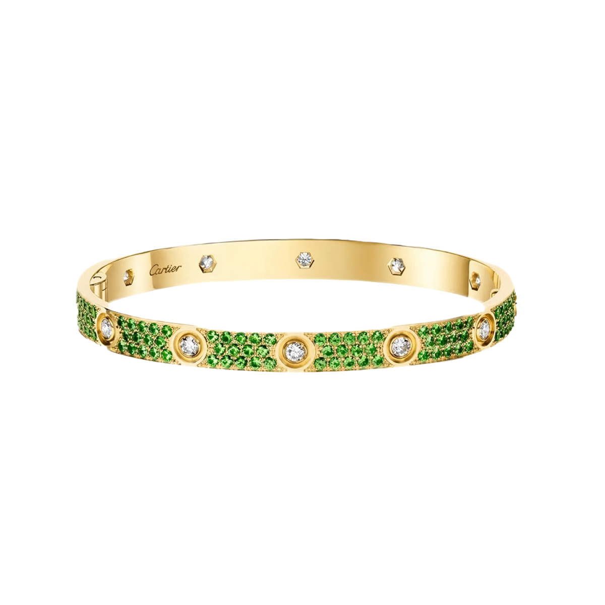 [⭐Glow]2026 PAVE GEMSTONE LOVE BRACELET 6.1MM 10 DIAMONDS