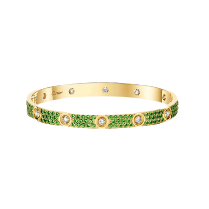 [⭐Glow]2026 PAVE GEMSTONE LOVE BRACELET 6.1MM 10 DIAMONDS