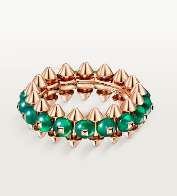 [⭐Glow]CLASH ELEGANT ROSE GOLD RING FEATURING NATURAL AGATE
