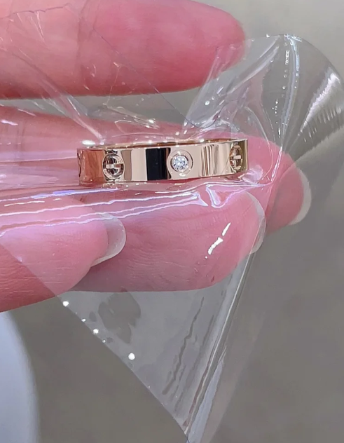 [⭐Glow]LOVE RING 4MM 1 DIAMOND