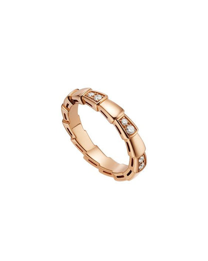 [⭐Glow]SERPENTI RING PINK GOLD  3MM