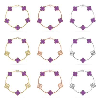 [⭐Glow] CLOVER 5 MOTIF VIOLET BRACELET COLLECTION