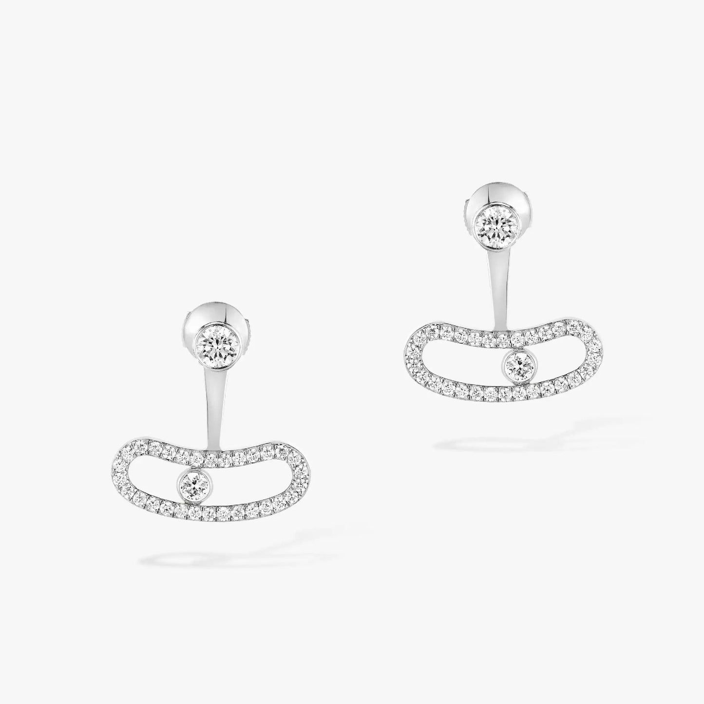 [⭐Glow]MOVE UNO SILVER DIAMOND EARRINGS