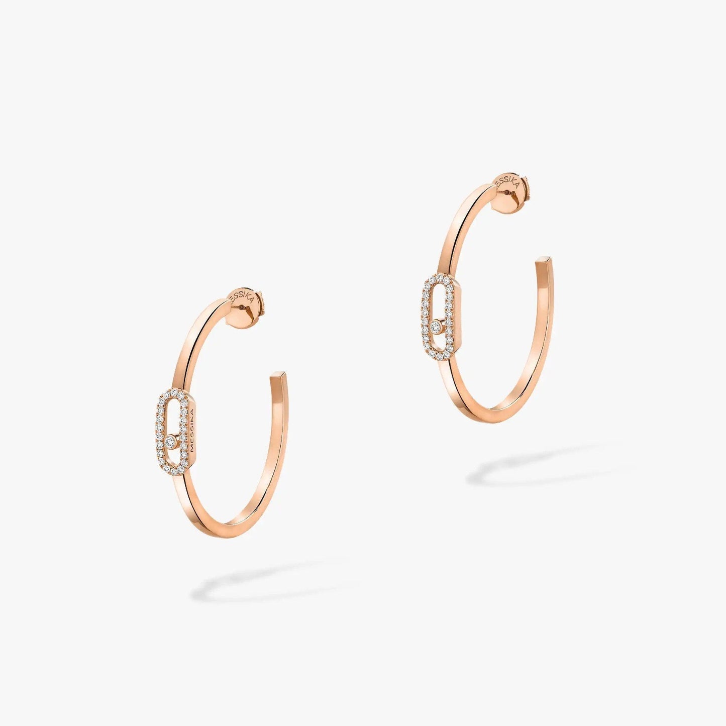 [⭐Glow]CREOLES MOVE UNO PM DIAMOND EARRINGS