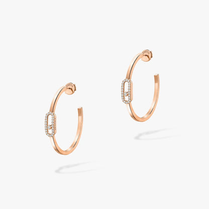 [⭐Glow]CREOLES MOVE UNO PM DIAMOND EARRINGS