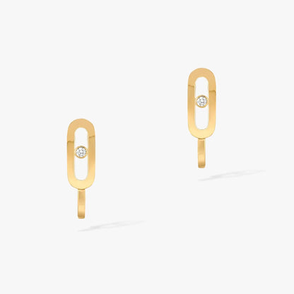 [⭐Glow]CREOLES MOVE UNO MINI 1 DIAMOND EARRINGS