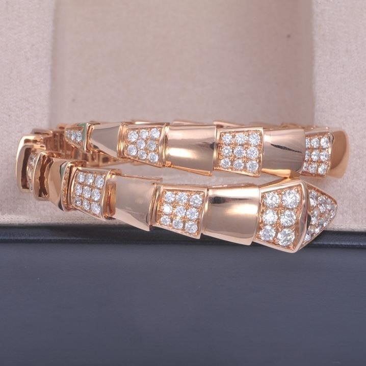 [⭐Glow]SERPENTI BRACELET PINK GOLD DIAMOND