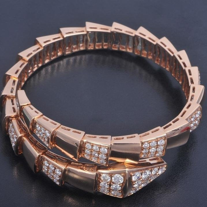 [⭐Glow]SERPENTI BRACELET PINK GOLD DIAMOND