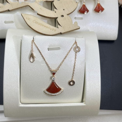 [⭐Glow]DREAM NECKLACE CARNELIAN DIAMOND