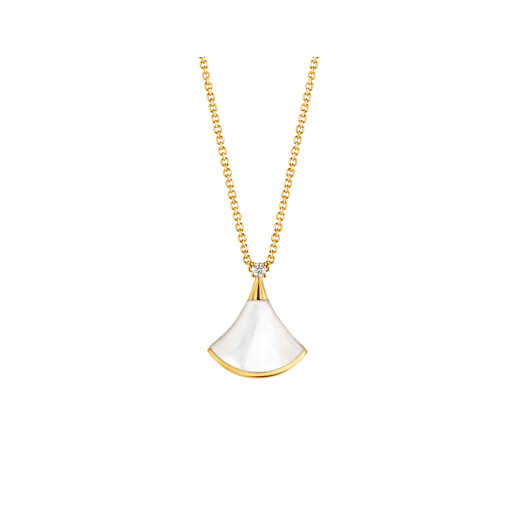[⭐Glow]DREAM NECKLACE WHITE MOP GOLD 1 DIAMOND