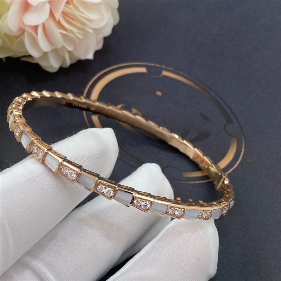 [⭐Glow]SERPENTI BRACELET PINK GOLD MOP DIAMOND