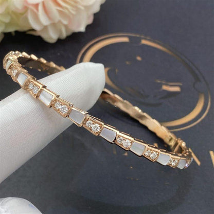 [⭐Glow]SERPENTI BRACELET PINK GOLD MOP DIAMOND
