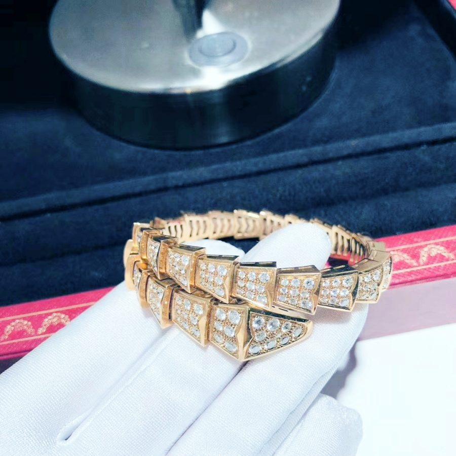[⭐Glow]SERPENTI BRACELET 8MM PINK GOLD DIAMOND