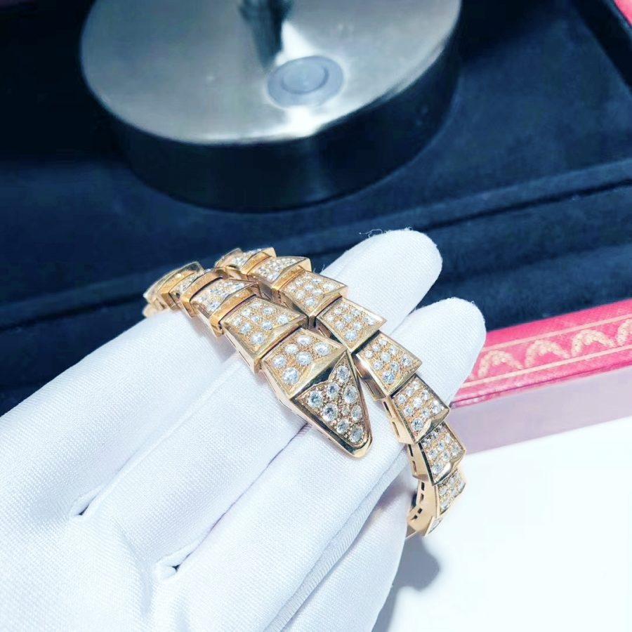 [⭐Glow]SERPENTI BRACELET 8MM PINK GOLD DIAMOND