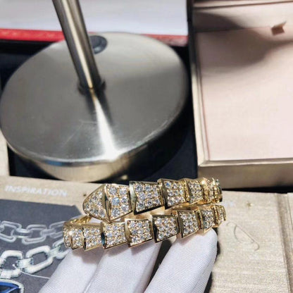 [⭐Glow]SERPENTI BRACELET 8MM GOLD DIAMOND