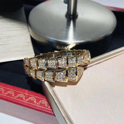 [⭐Glow]SERPENTI BRACELET 8MM GOLD DIAMOND