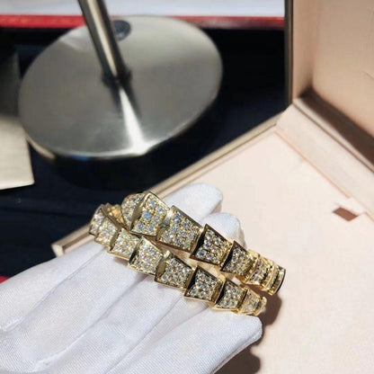[⭐Glow]SERPENTI BRACELET 8MM GOLD DIAMOND