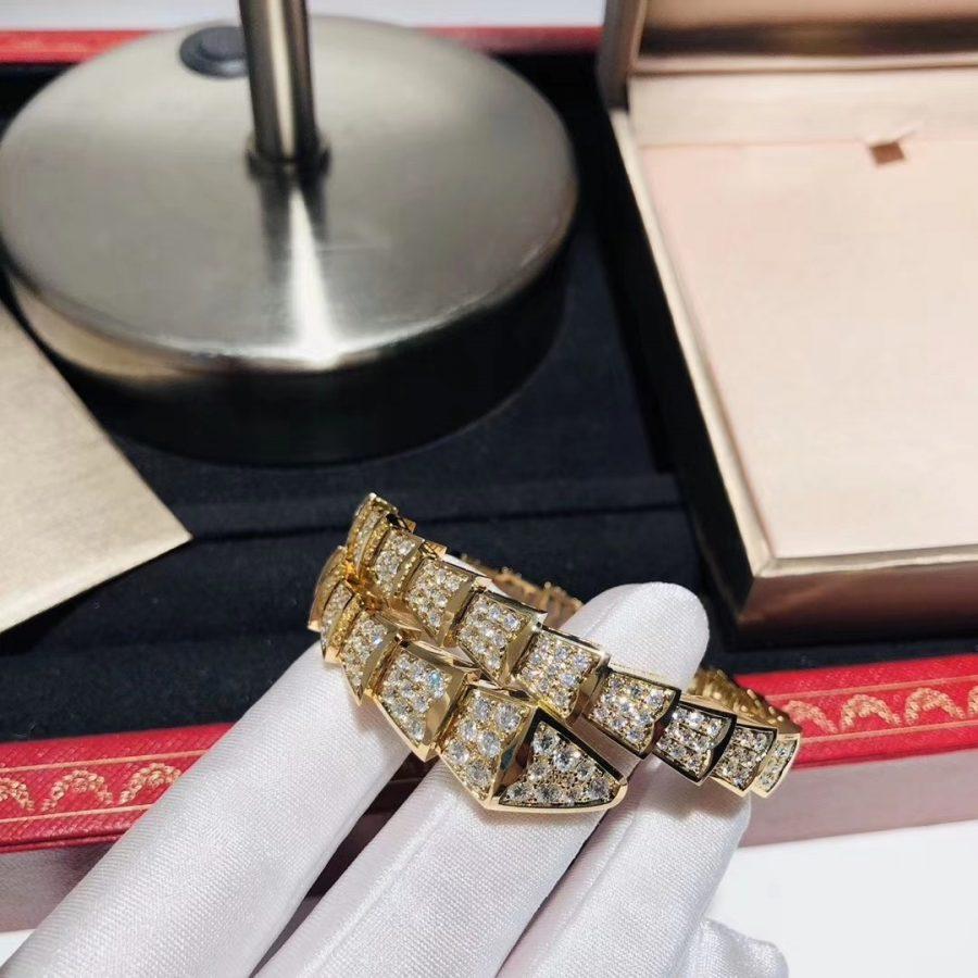 [⭐Glow]SERPENTI BRACELET 8MM GOLD DIAMOND