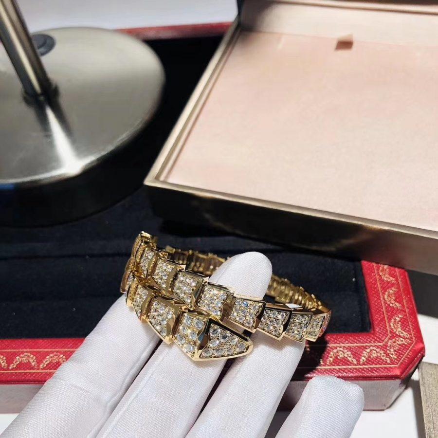 [⭐Glow]SERPENTI BRACELET 8MM GOLD DIAMOND