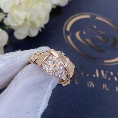 [⭐Glow]SERPENTI RING PINK GOLD DIAMOND