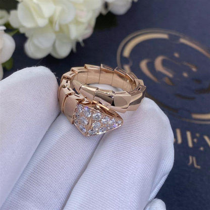 [⭐Glow]SERPENTI RING PINK GOLD DIAMOND