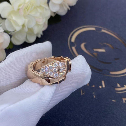 [⭐Glow]SERPENTI RING PINK GOLD DIAMOND