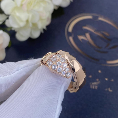 [⭐Glow]SERPENTI RING PINK GOLD DIAMOND