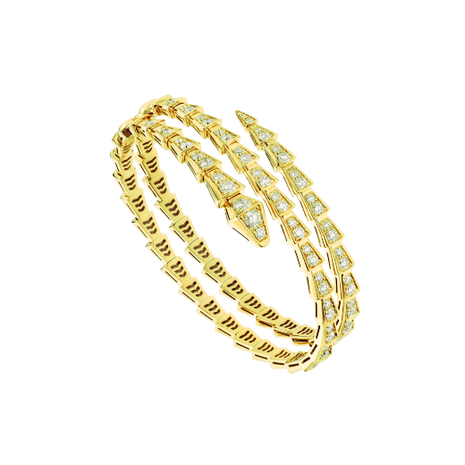 [⭐Glow]SERPENTI BRACELET GOLD DIAMOND DOUBLE ROW