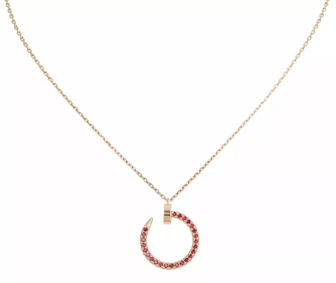 [⭐Glow]JUSTE NECKLACE GOLD RED DIAMONDS