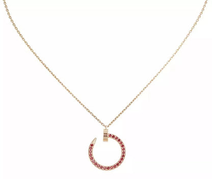 [⭐Glow]JUSTE NECKLACE GOLD RED DIAMONDS
