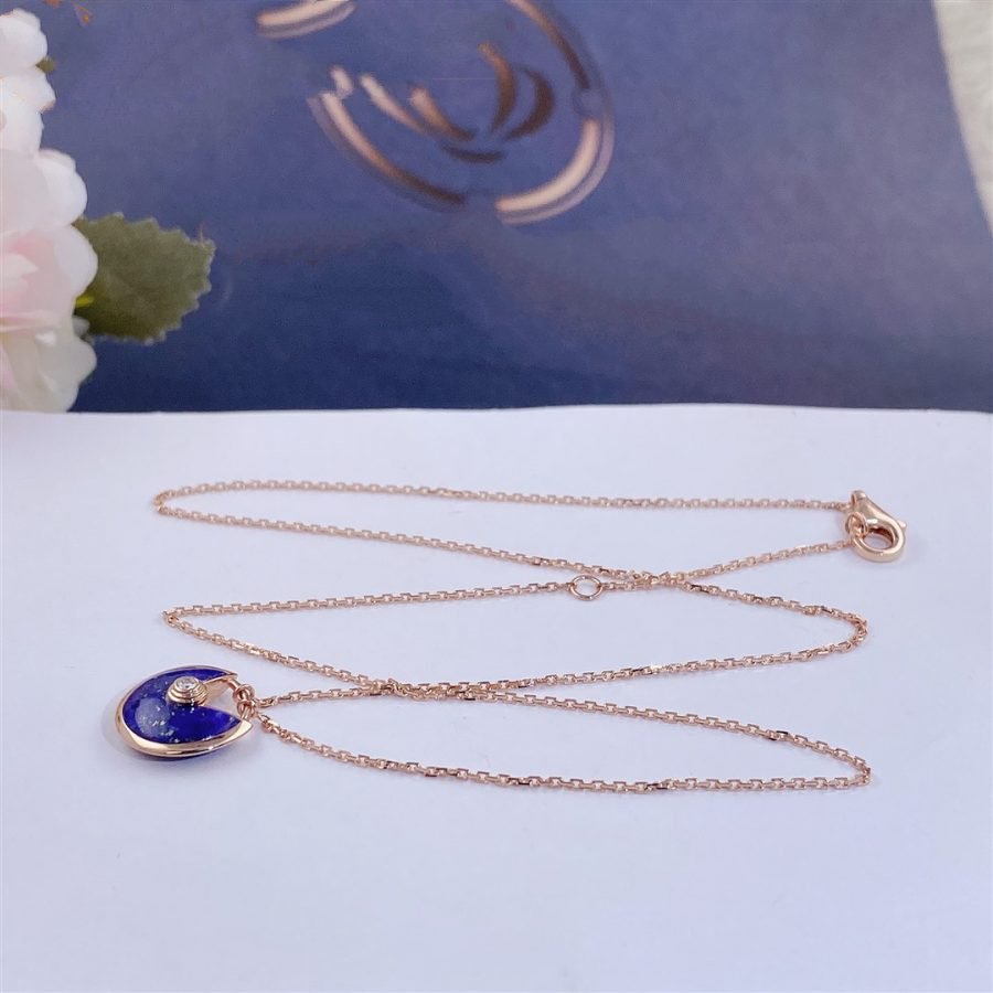 [⭐Glow]AMULETTE ROSE GOLD AGATE NECKLACE