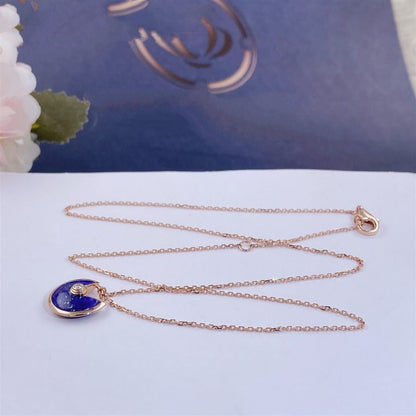 [⭐Glow]AMULETTE ROSE GOLD AGATE NECKLACE