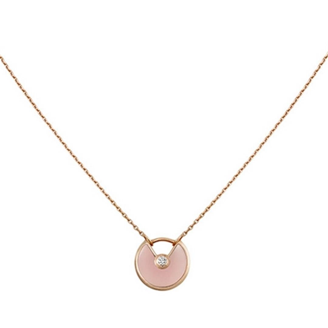 [⭐Glow]AMULETTE ROSE GOLD PINK MOP NECKLACE