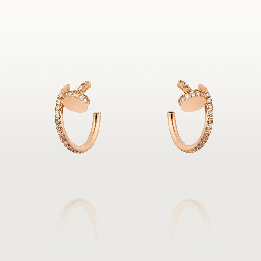 [⭐Glow]JUSTE EARRINGS 12.75MM PINK GOLD DIAMOND