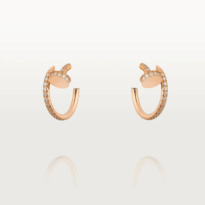 [⭐Glow]JUSTE EARRINGS 12.75MM PINK GOLD DIAMOND