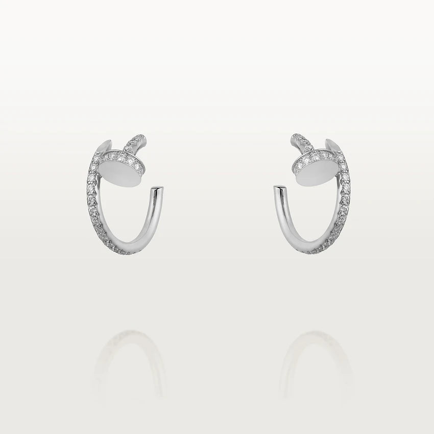 [⭐Glow]JUSTE EARRINGS 12.75MM SILVER DIAMOND