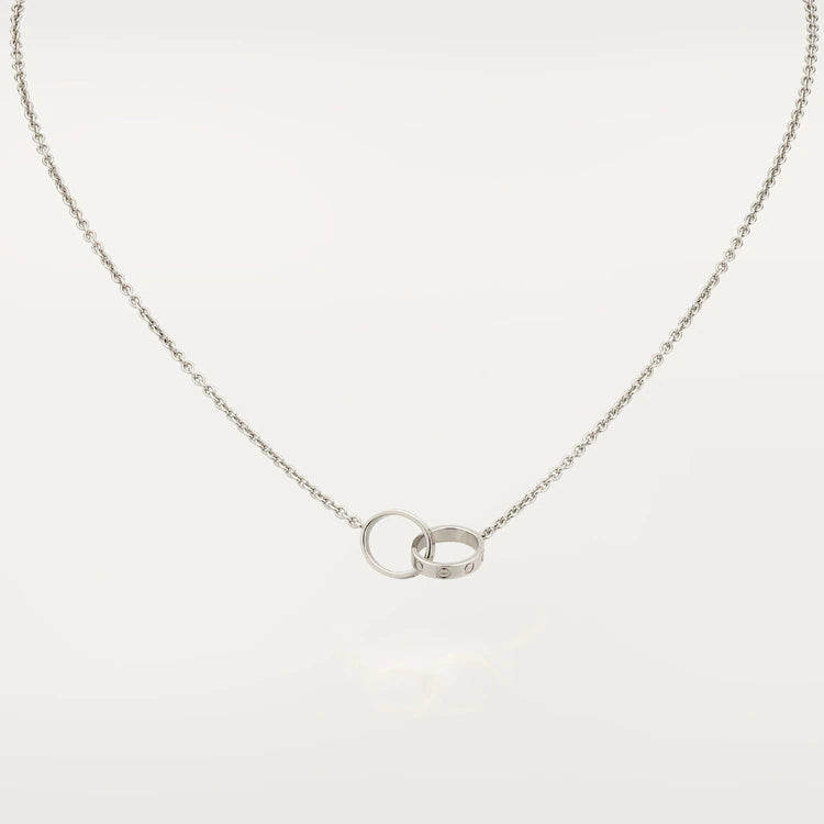 [⭐Glow]LOVE NECKLACE PINK GOLD AND SILVER