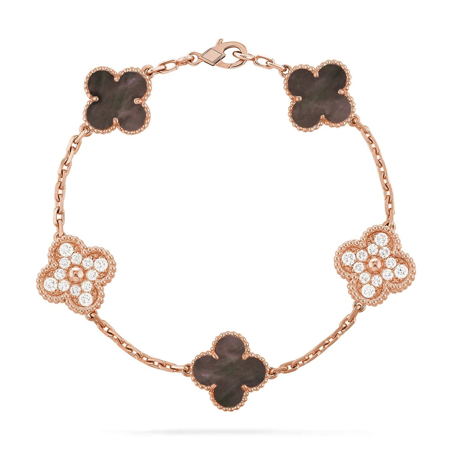 [⭐Glow] CLOVER 5 MOTIF GRAY MOP BRACELET COLLECTION