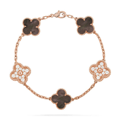 [⭐Glow] CLOVER 5 MOTIF GRAY MOP BRACELET COLLECTION